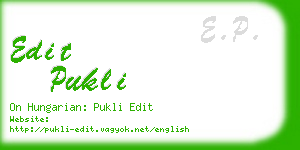 edit pukli business card